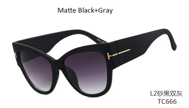 2019 New Tom Fashion Brand Designer Cat Eye Sunglasses