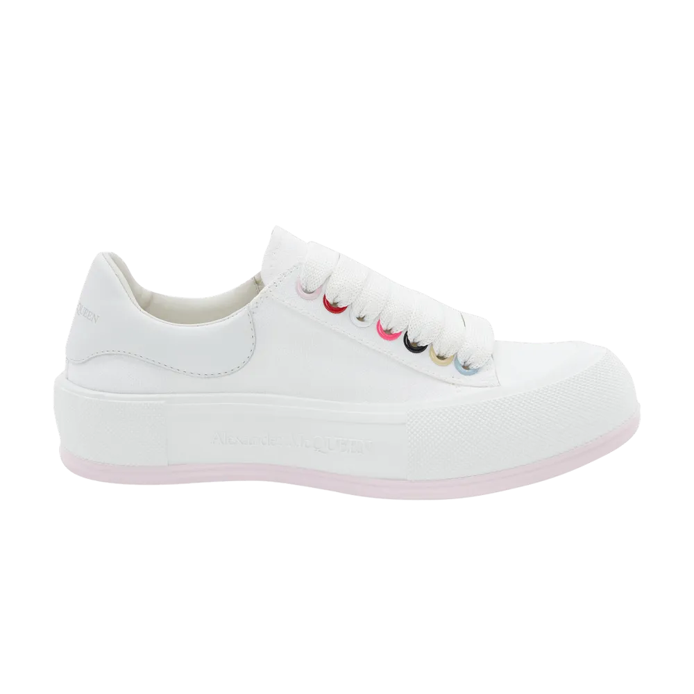 Alexander McQueen Wmns Deck Lace Plimsoll 'White Multi'