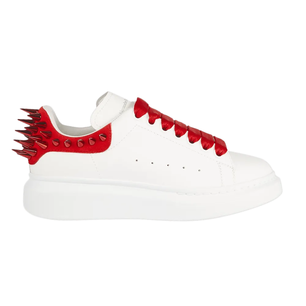 Alexander McQueen Wmns Oversized Spiked Sneaker 'White Lust Red'