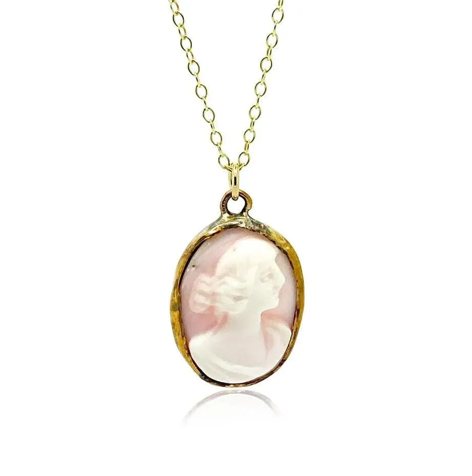 Antique Conch Shell Cameo Necklace