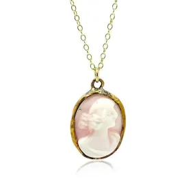 Antique Conch Shell Cameo Necklace