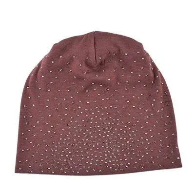 Autumn Knitted Solid Color Beanie Hats for Women