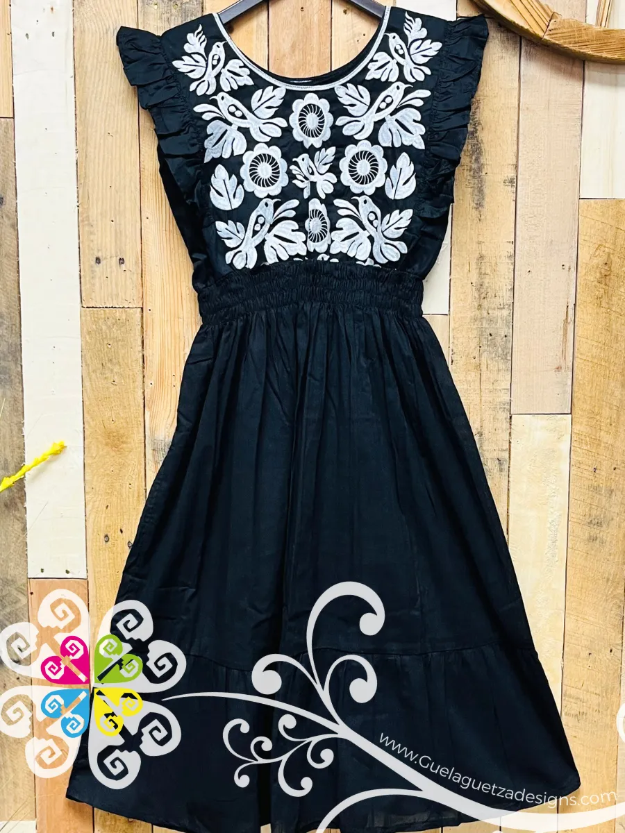 Black Tehuana Bonita Dress