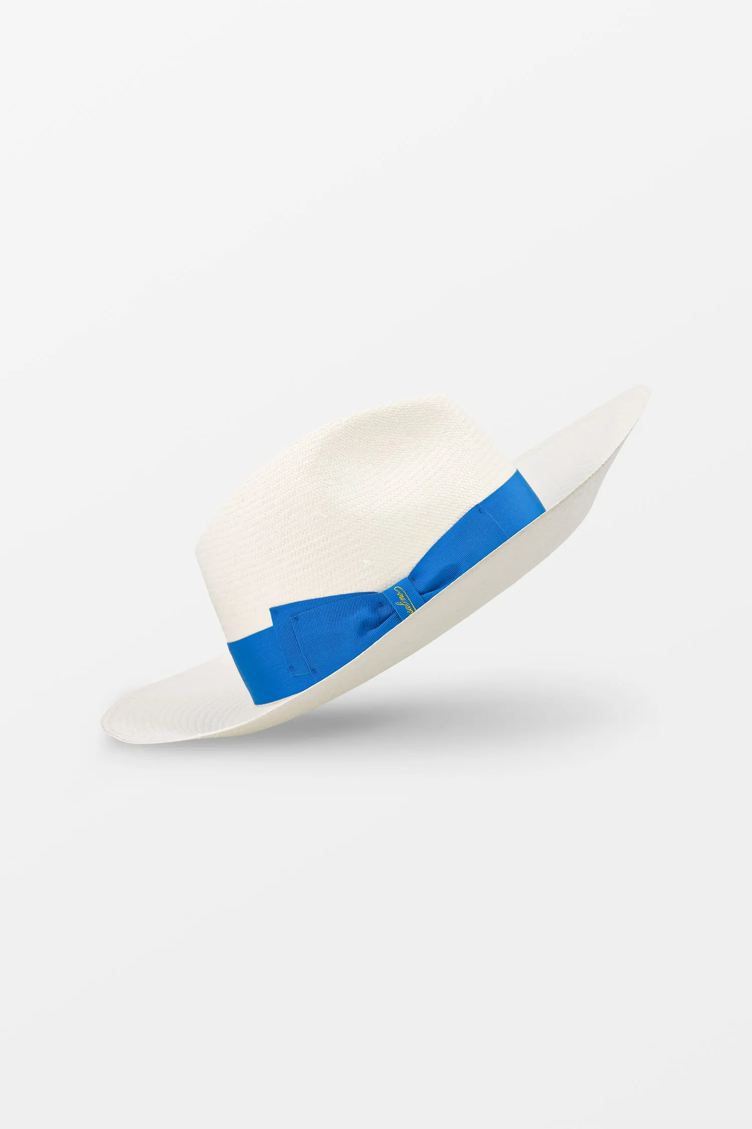 Borsalino White/Blue Panama Fine Sophie