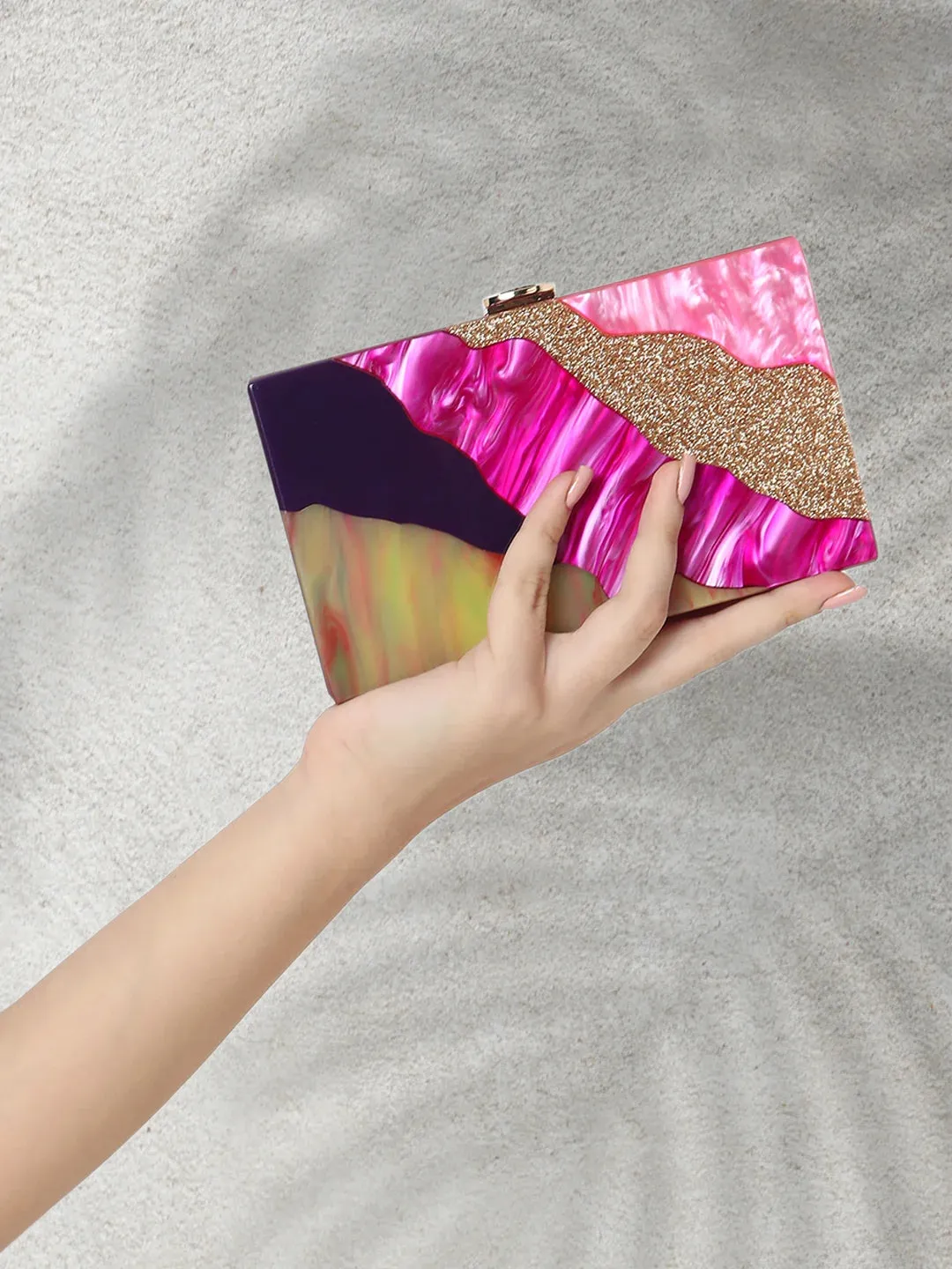 Caprese Gaida Clutch Small Fuchsia