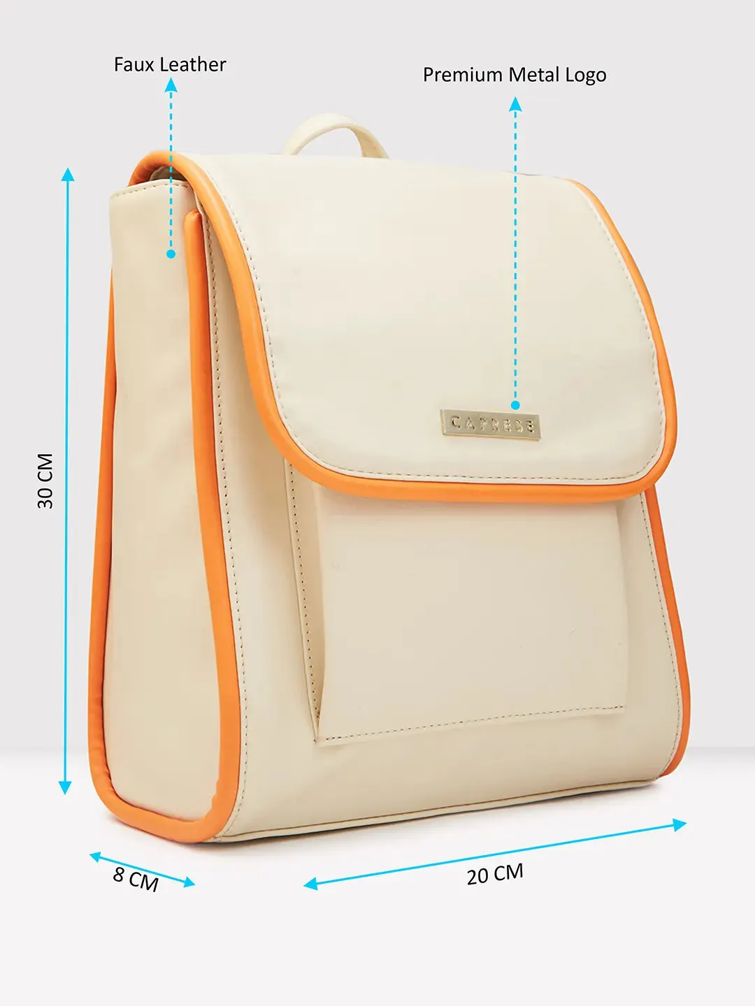 Caprese Gracie Backpack Medium Cream