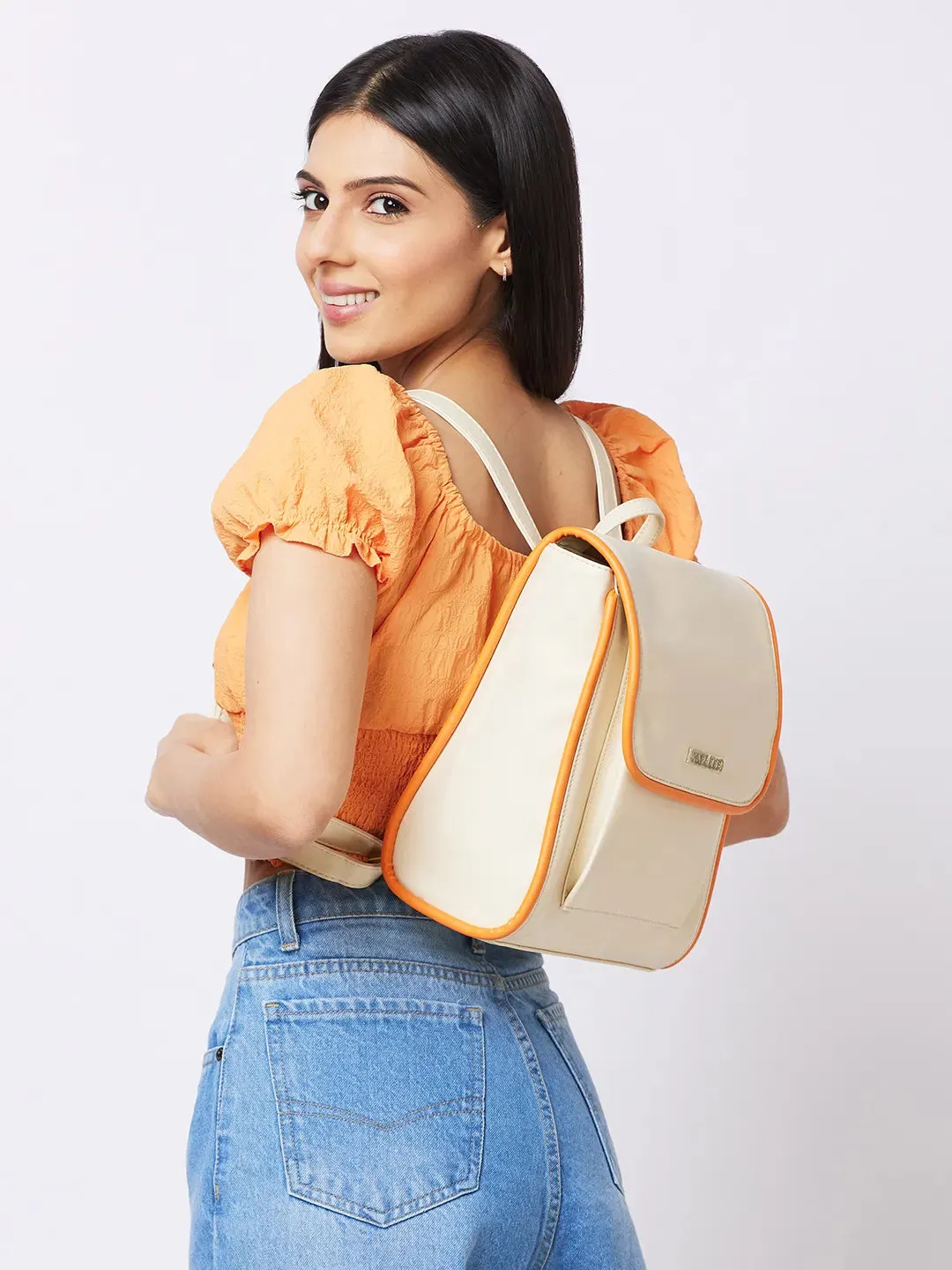 Caprese Gracie Backpack Medium Cream