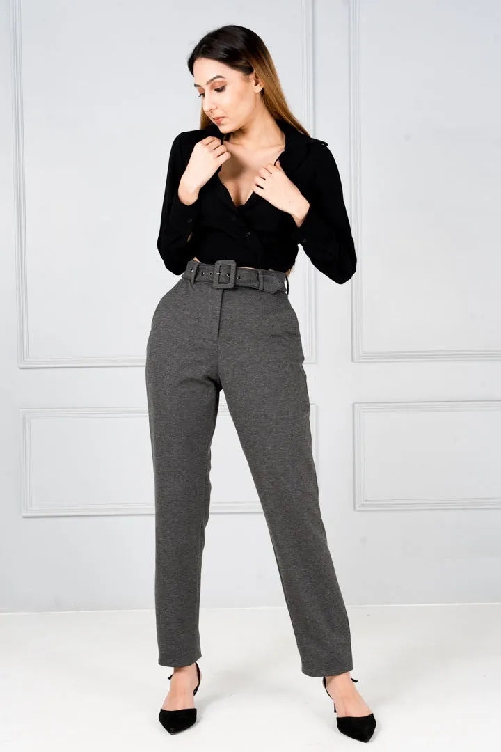 Charcoal Power-Stretch Pants - Women