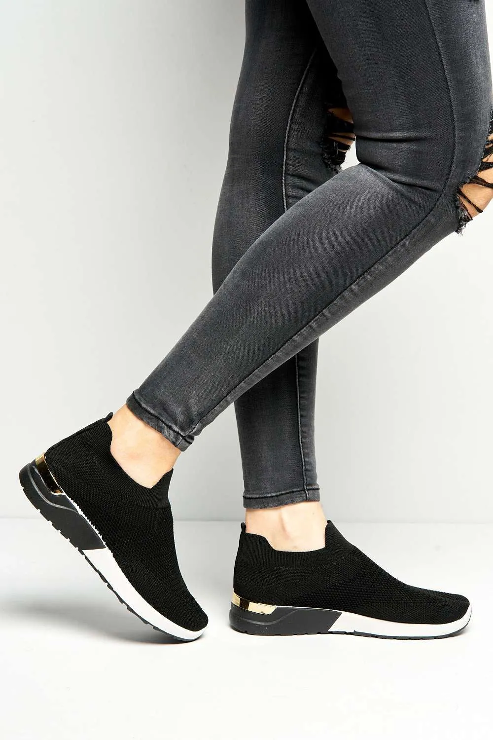 Chelsey Slip On Trainers in Black