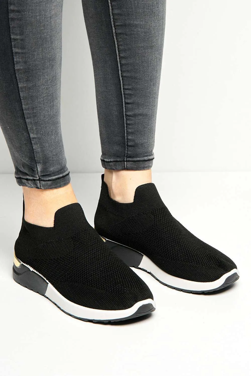 Chelsey Slip On Trainers in Black