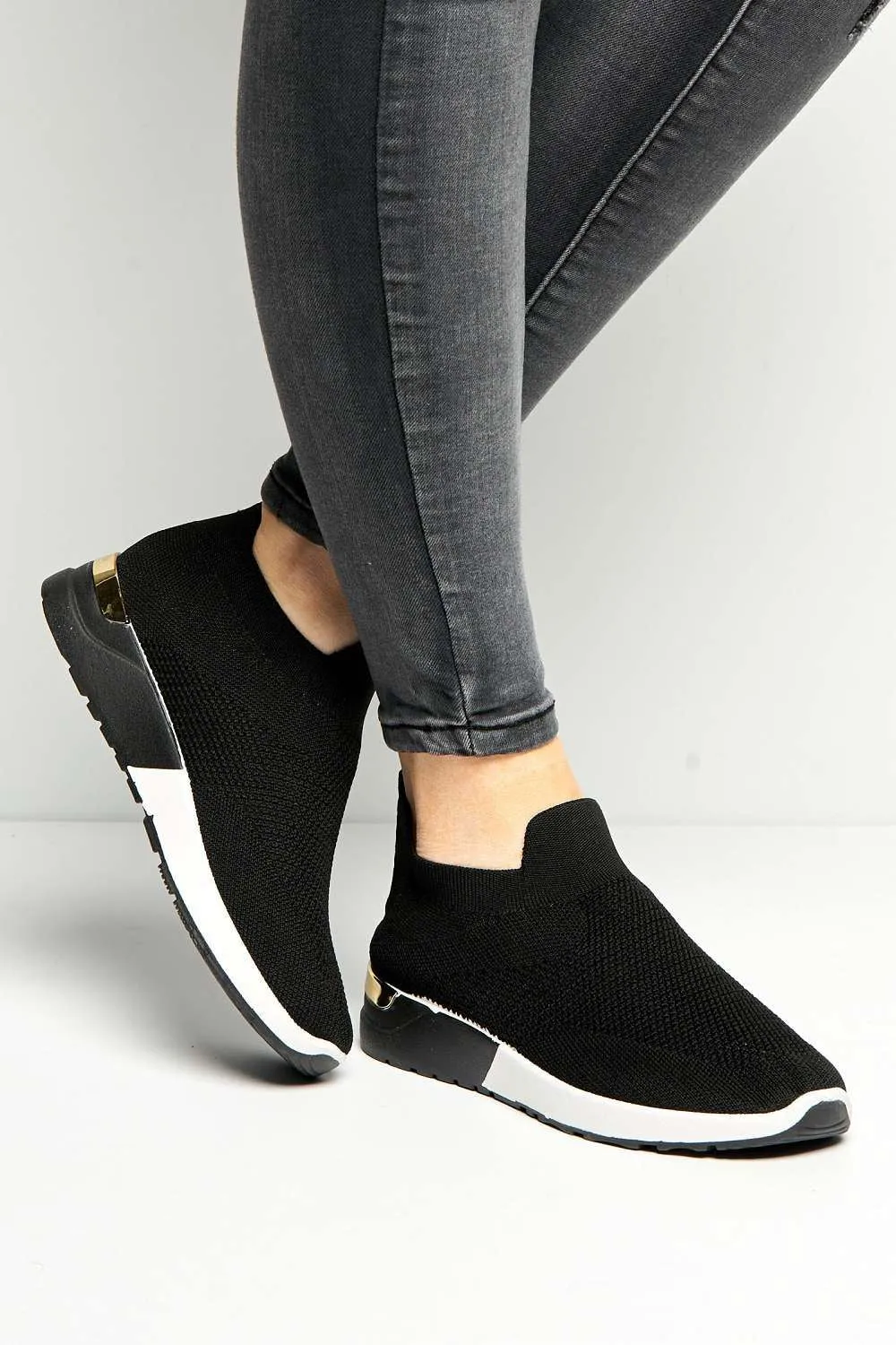 Chelsey Slip On Trainers in Black