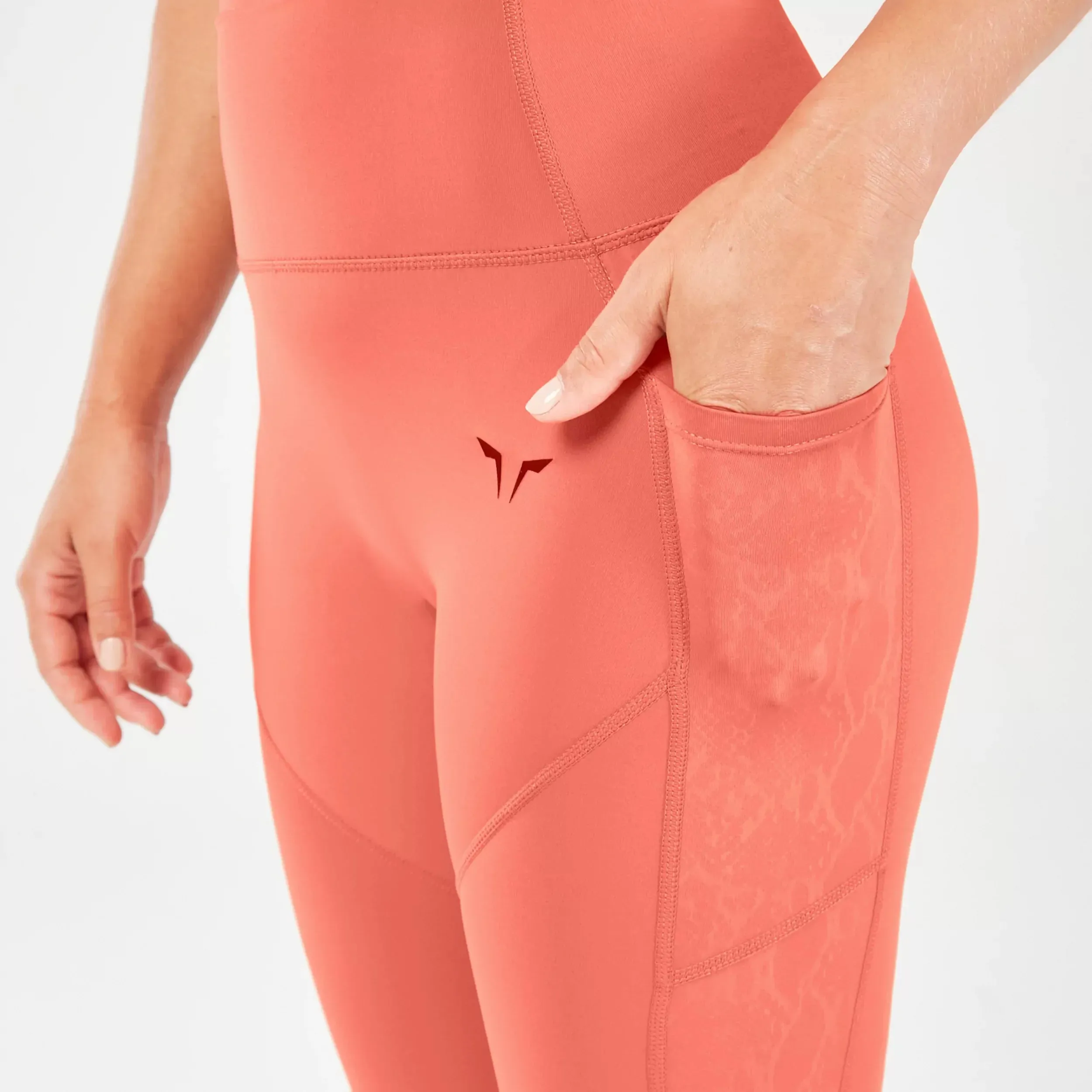 Core Panel Leggings - Mineral Red