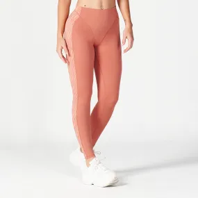 Core Wild Panel Leggings - Light Mahogany