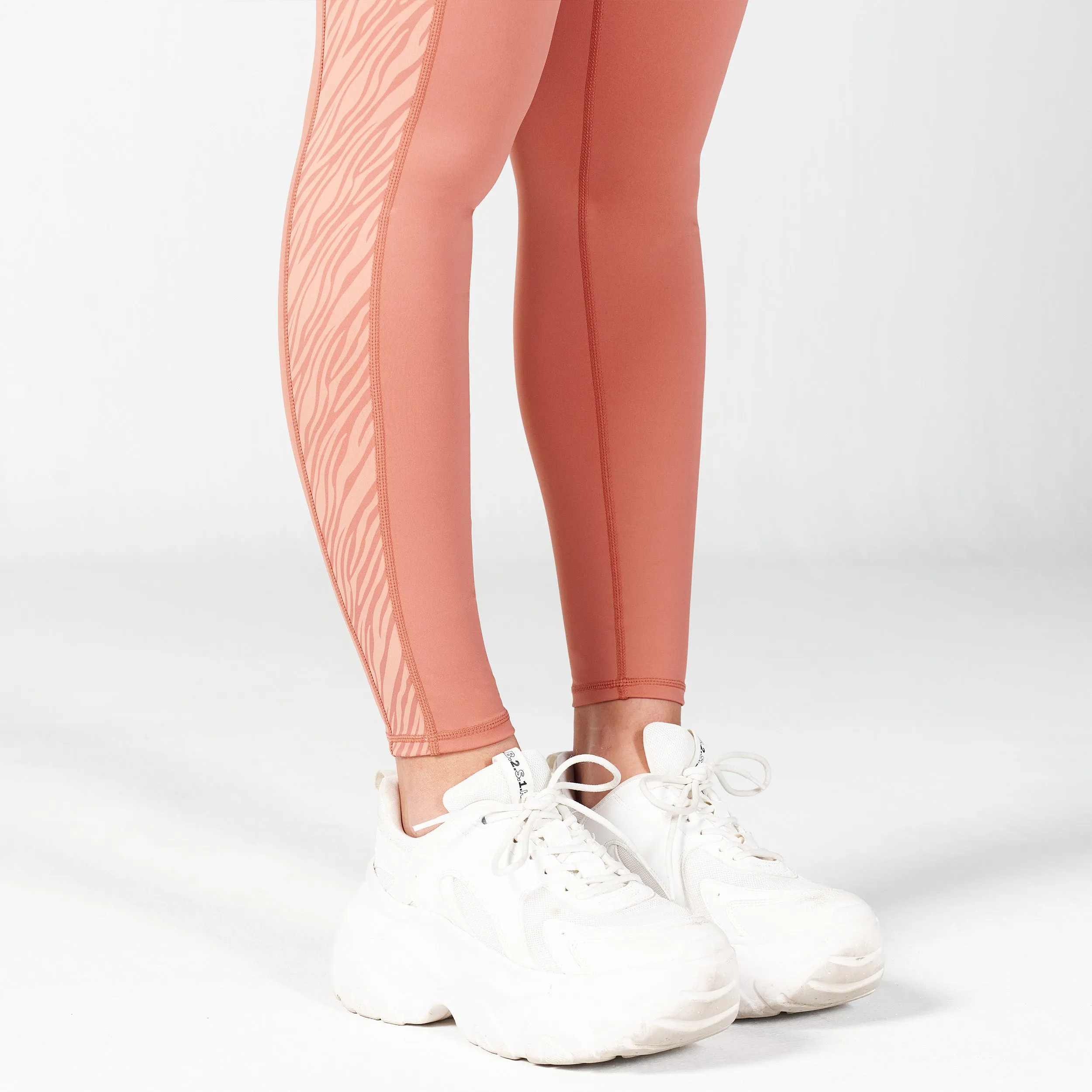 Core Wild Panel Leggings - Light Mahogany