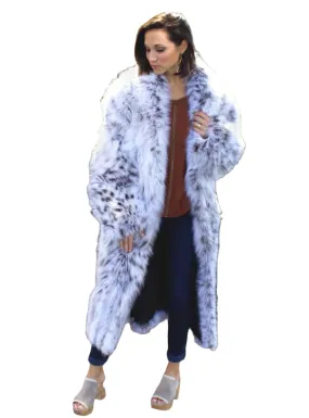 Custom Made Cat Lynx Belly Fur Coat