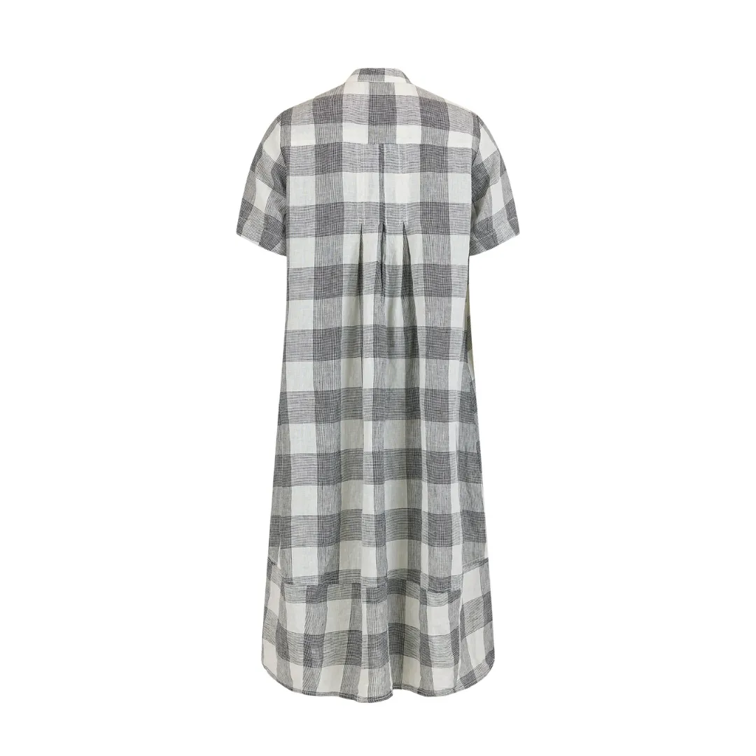 Dress - Grey and White Check