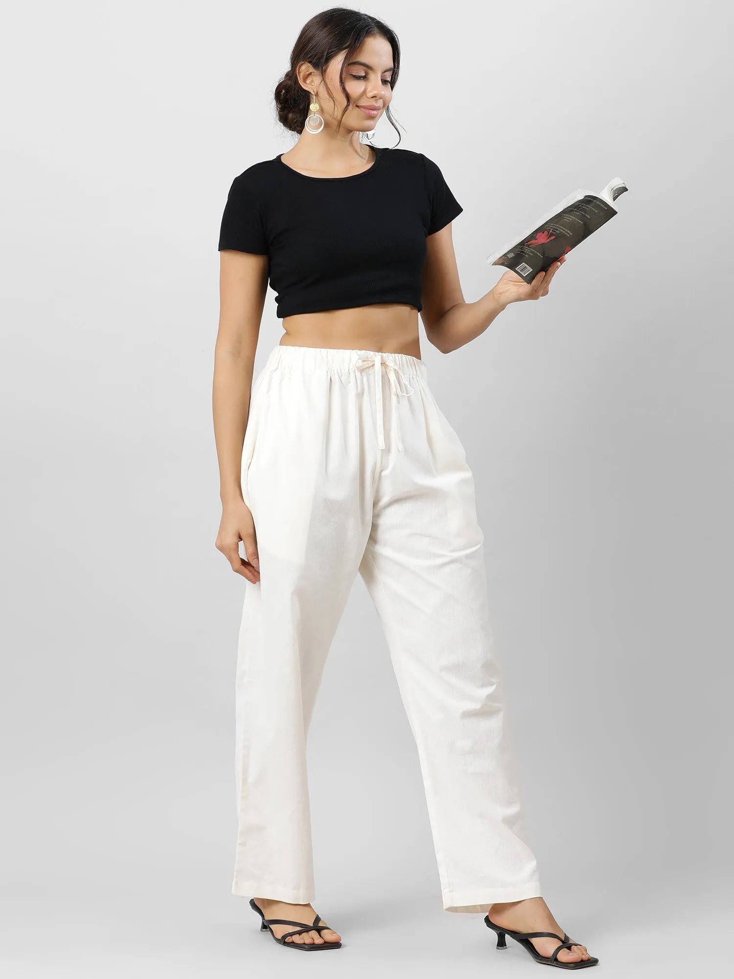 Easy Breezy Off White Holiday Pants