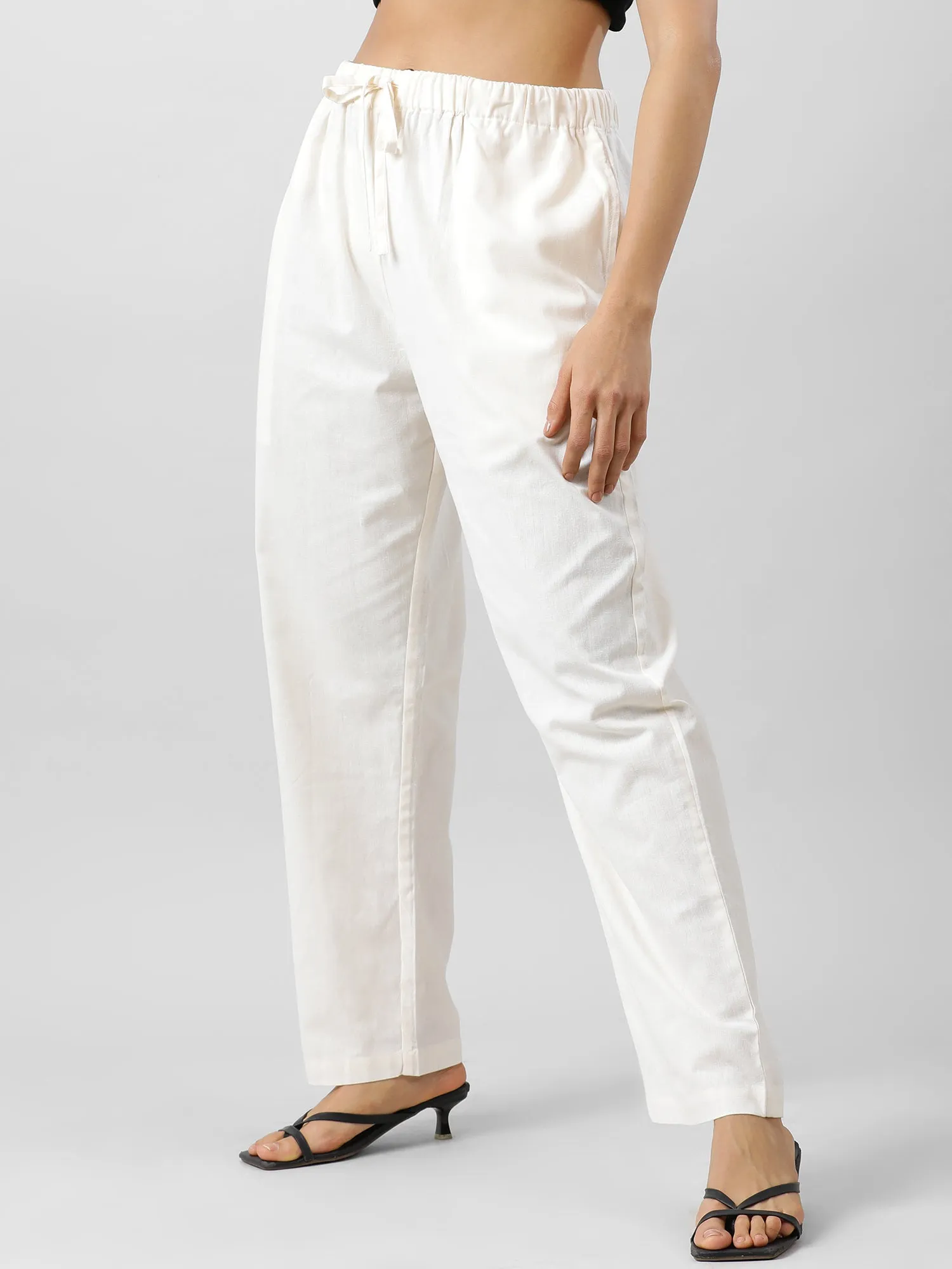 Easy Breezy Off White Holiday Pants