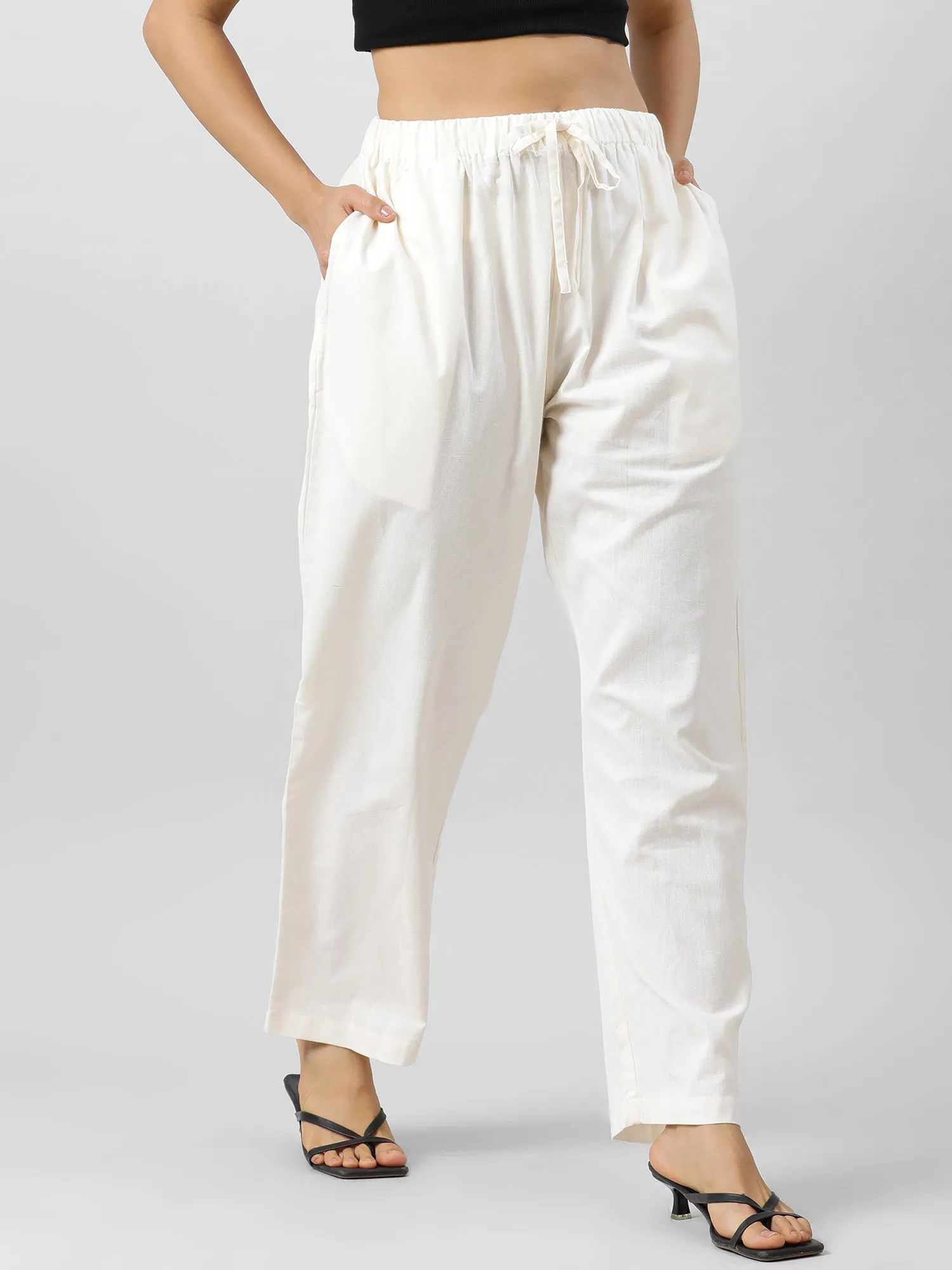 Easy Breezy Off White Holiday Pants