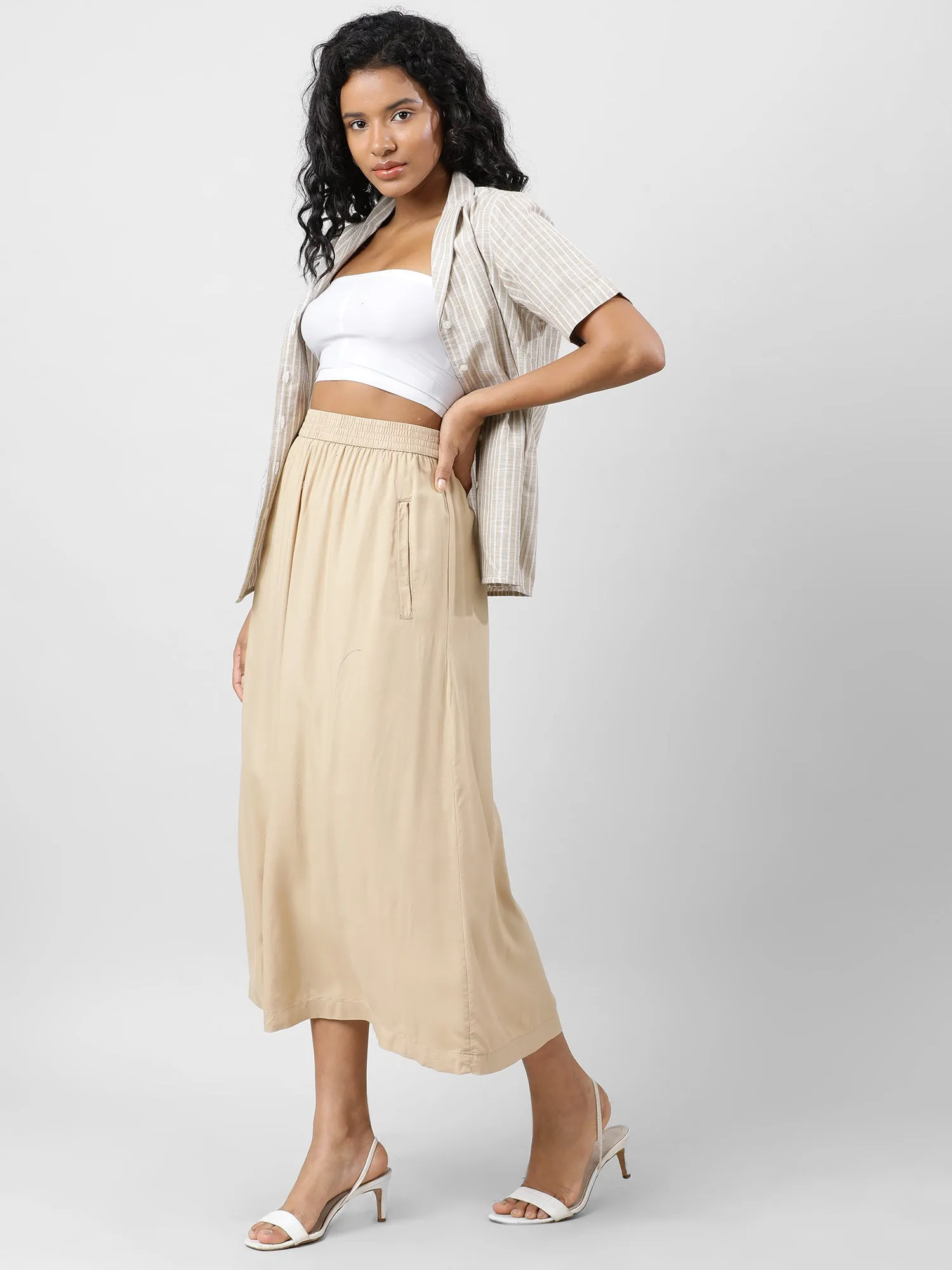 Effortlessly Chic Skirt With  Pockets