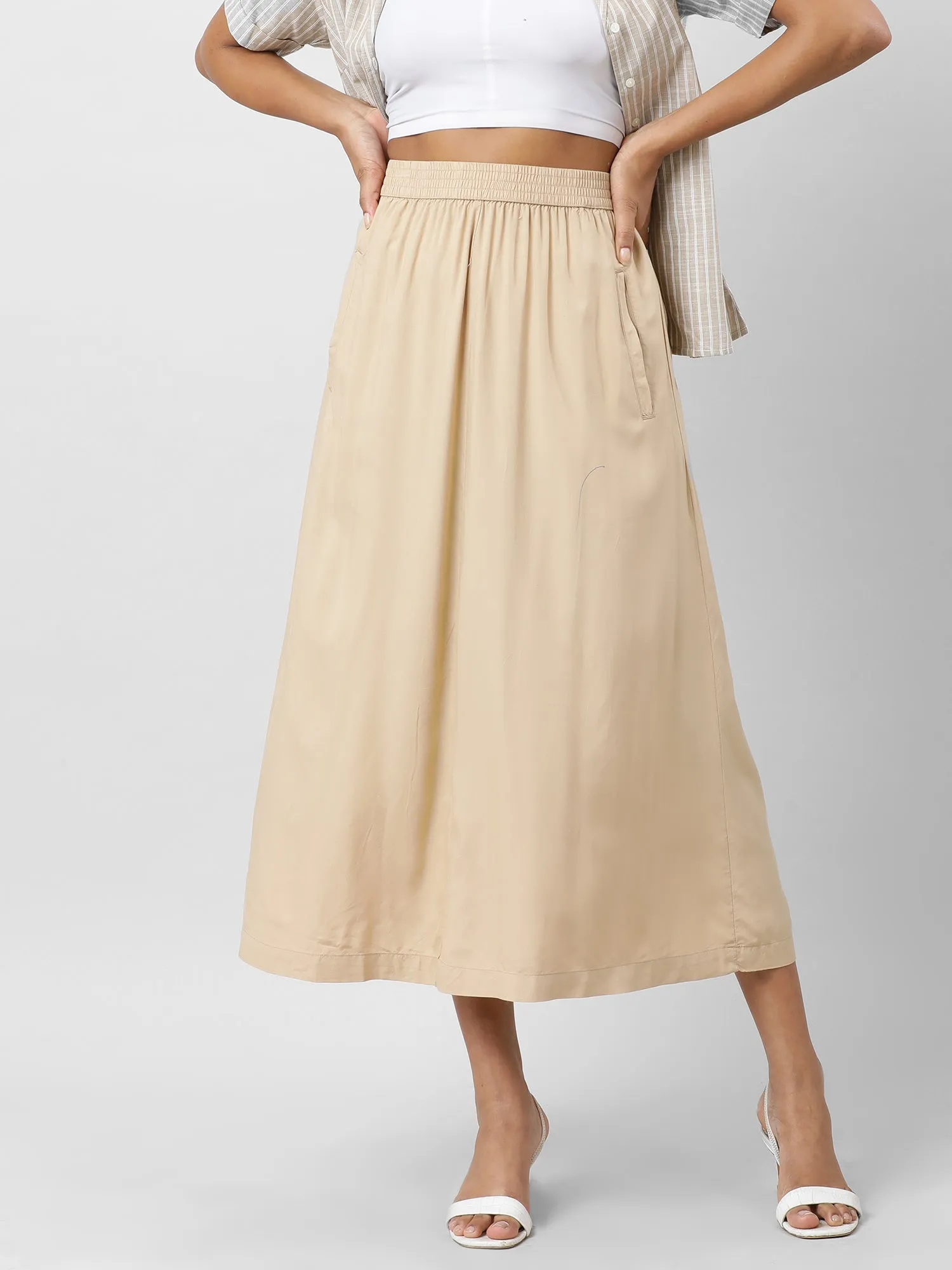 Effortlessly Chic Skirt With  Pockets