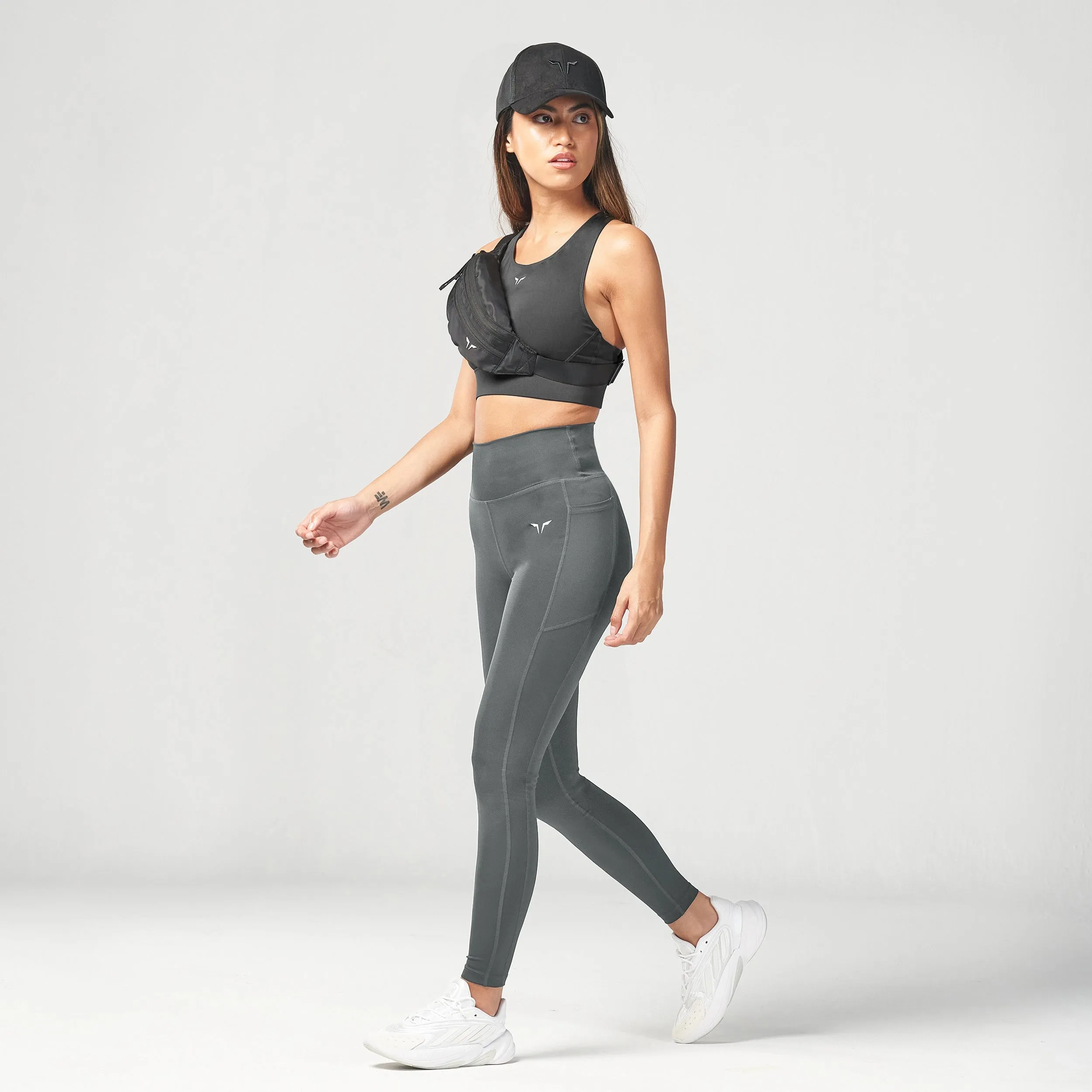 Essential High Waisted Leggings 27"  - Asphalt