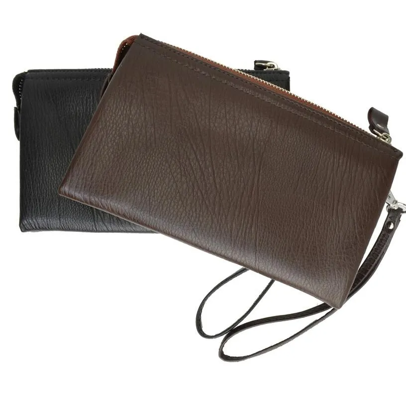 Genuine Leather Simple Women Wristlet