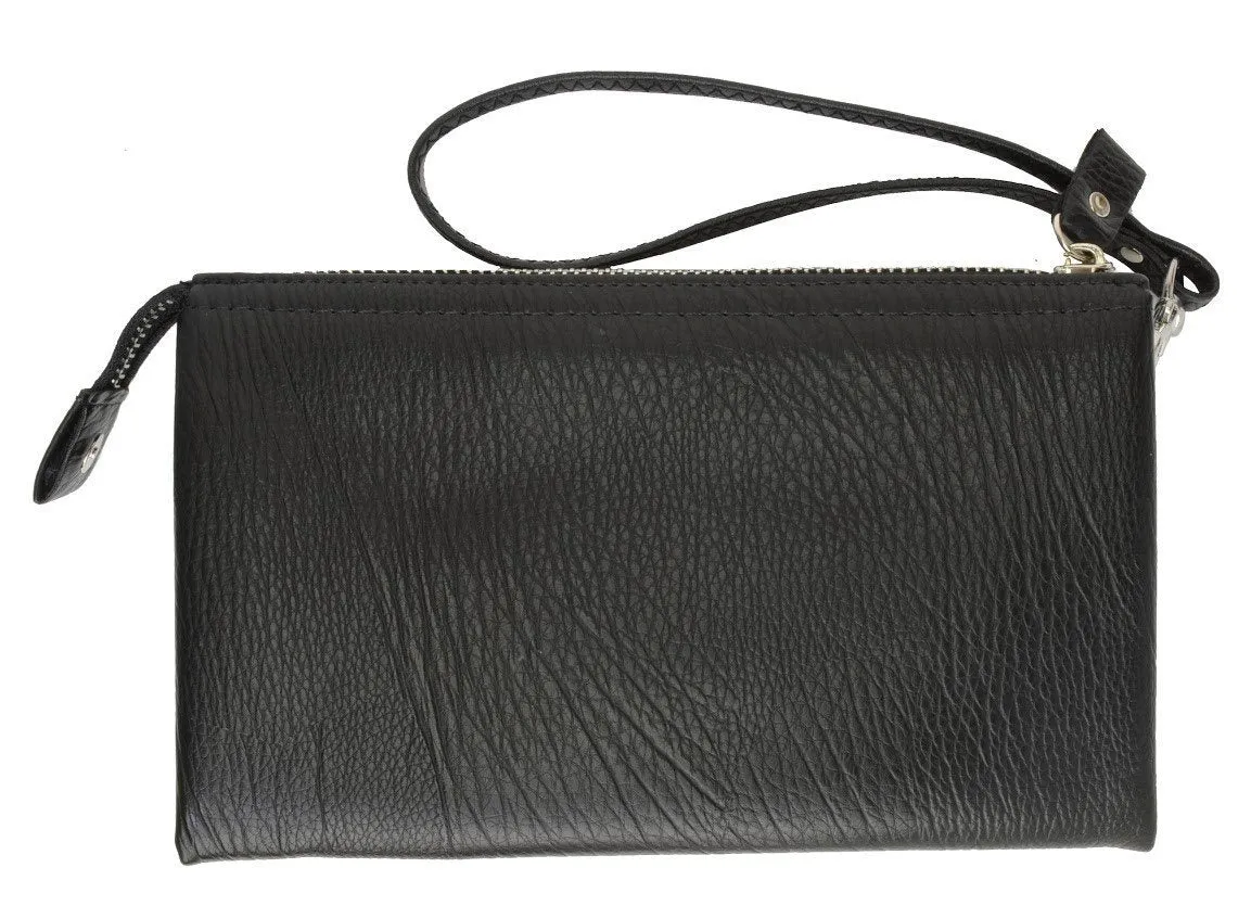 Genuine Leather Simple Women Wristlet