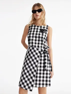 Gingham Wrapped Women Mini Dress