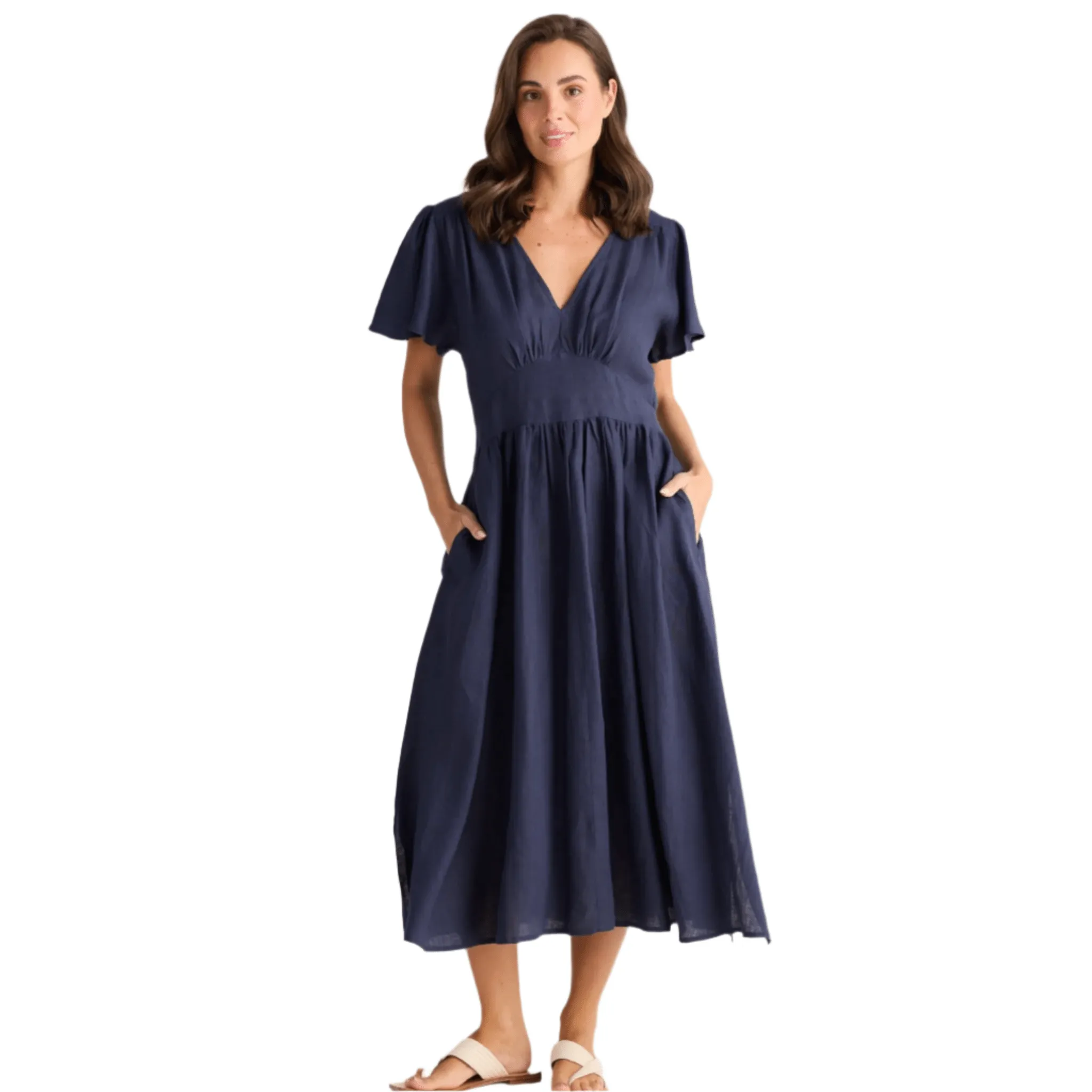 Holiday Trading Blossom Dress In Navy