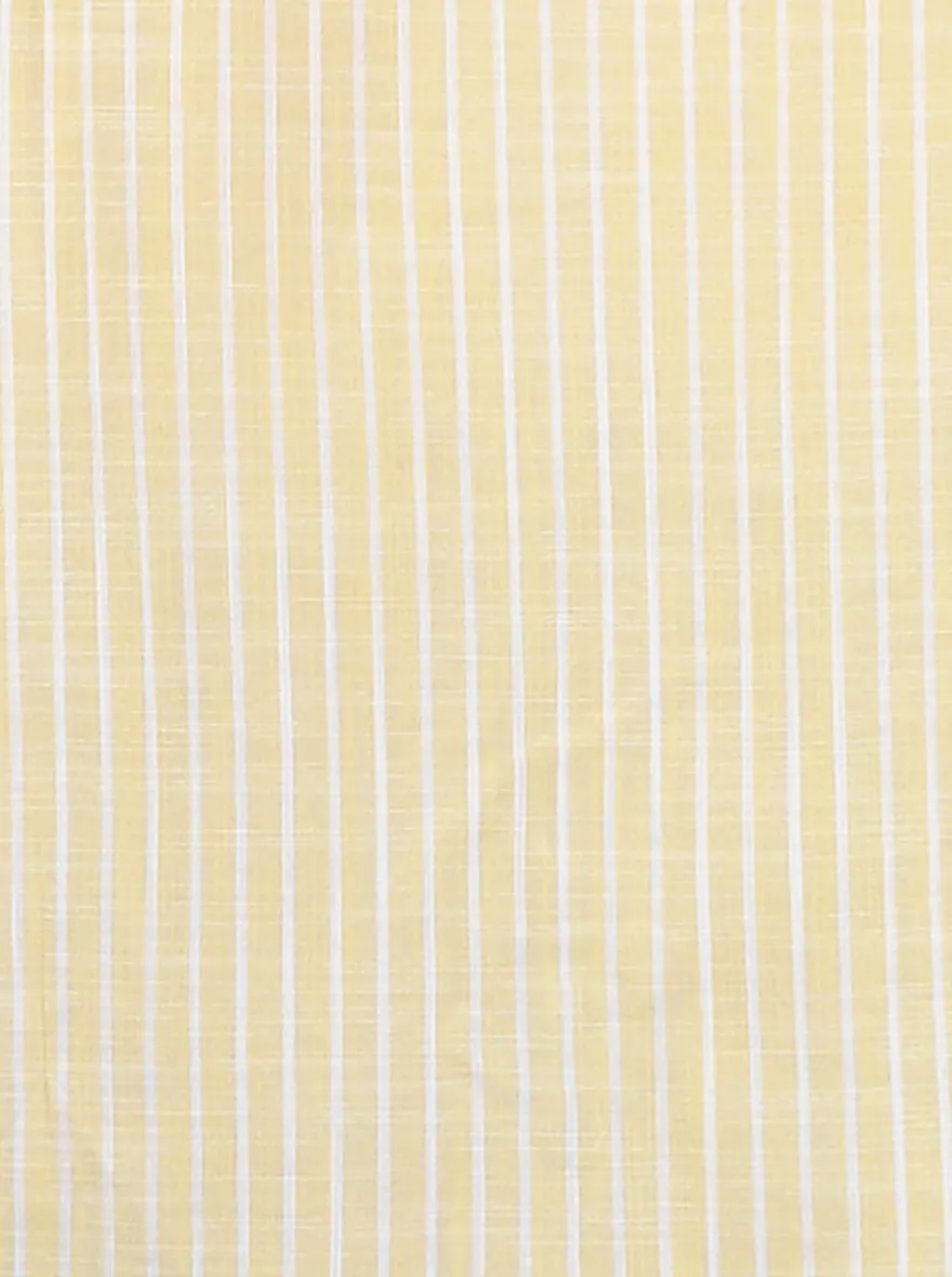 Light Yellow Striped Slim Fit Casual Shirt | Greenfibre