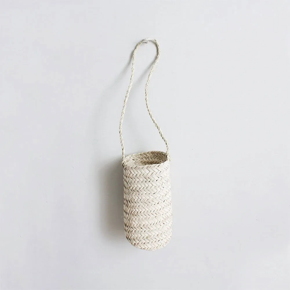 Long Palm Leaf Hanging Basket