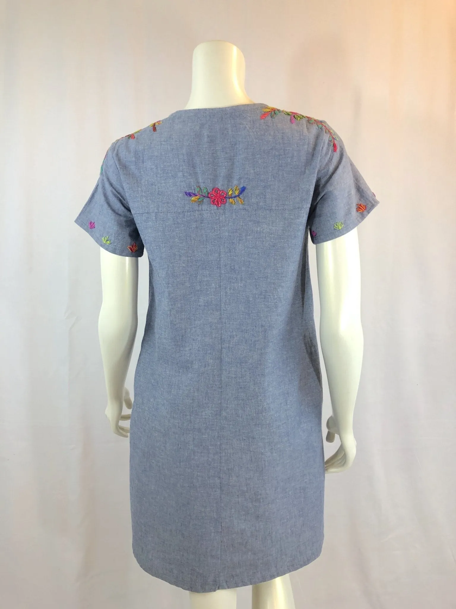 Margarita Chambray Blossoms Dress