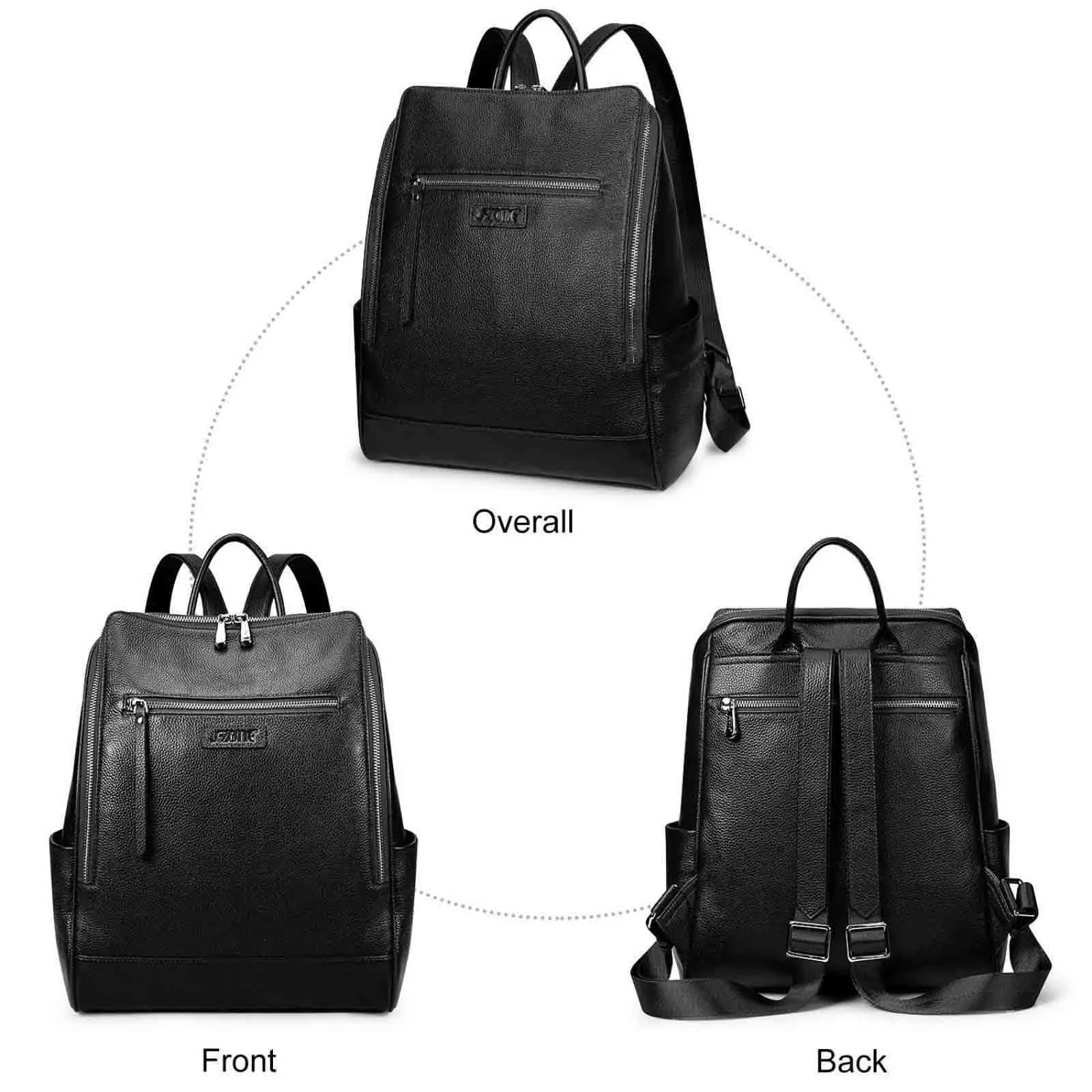 Medium Genuine Leather Women Backpack