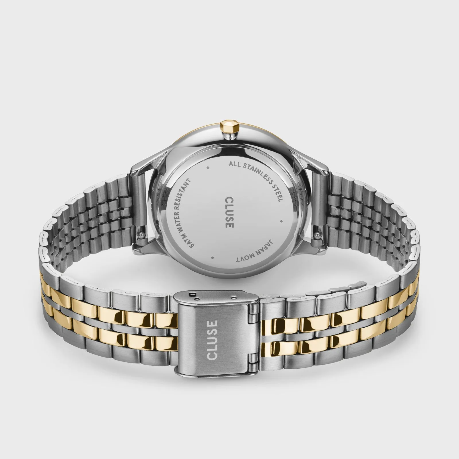 Minuit Date Watch Steel, Coconut Milk, Bicolor