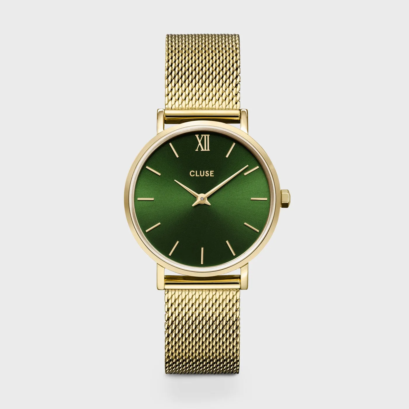 Minuit Mesh, Green, Gold Colour