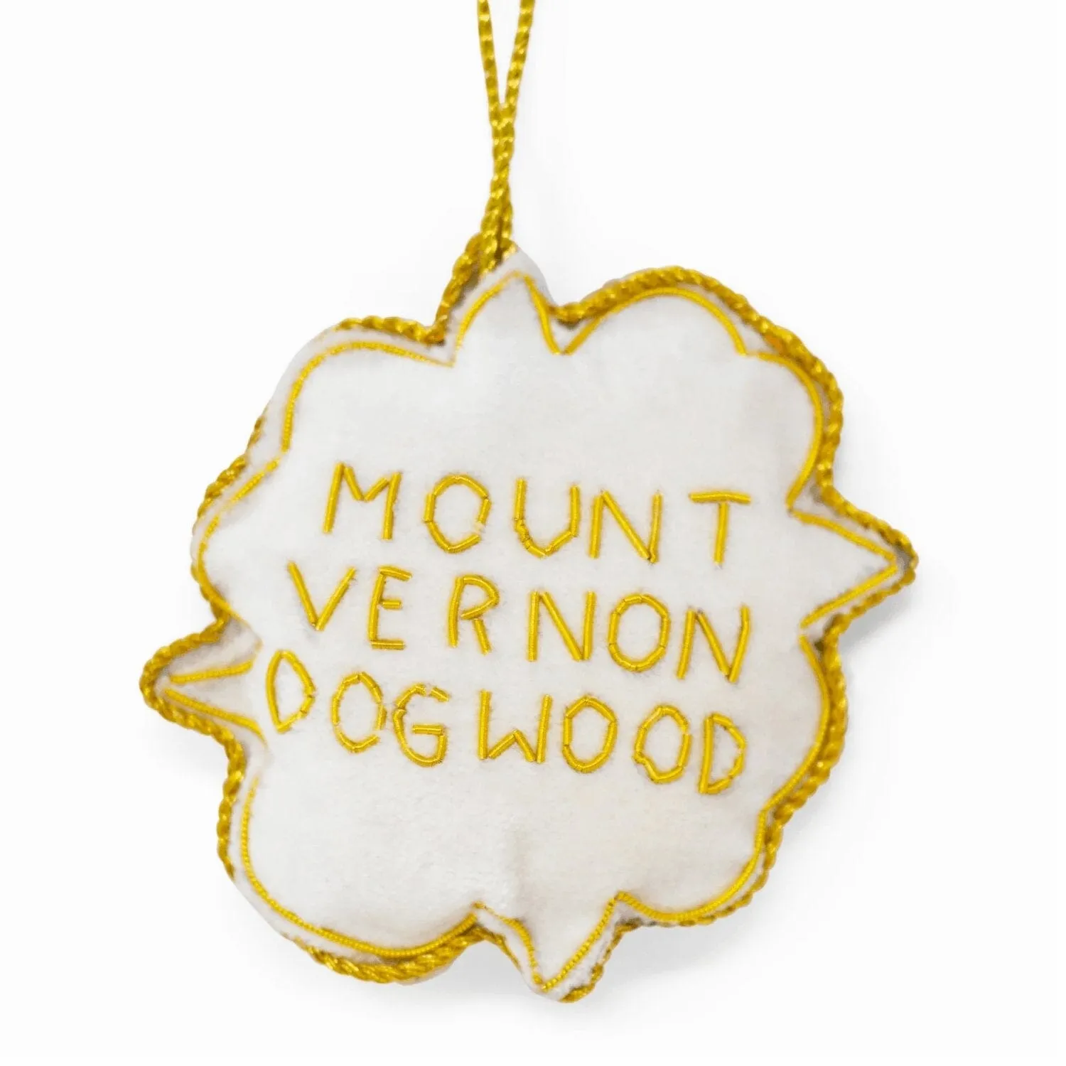 Mount Vernon Embroidered Dogwood Blossom Ornament