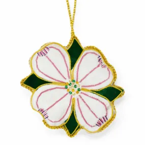 Mount Vernon Embroidered Dogwood Blossom Ornament