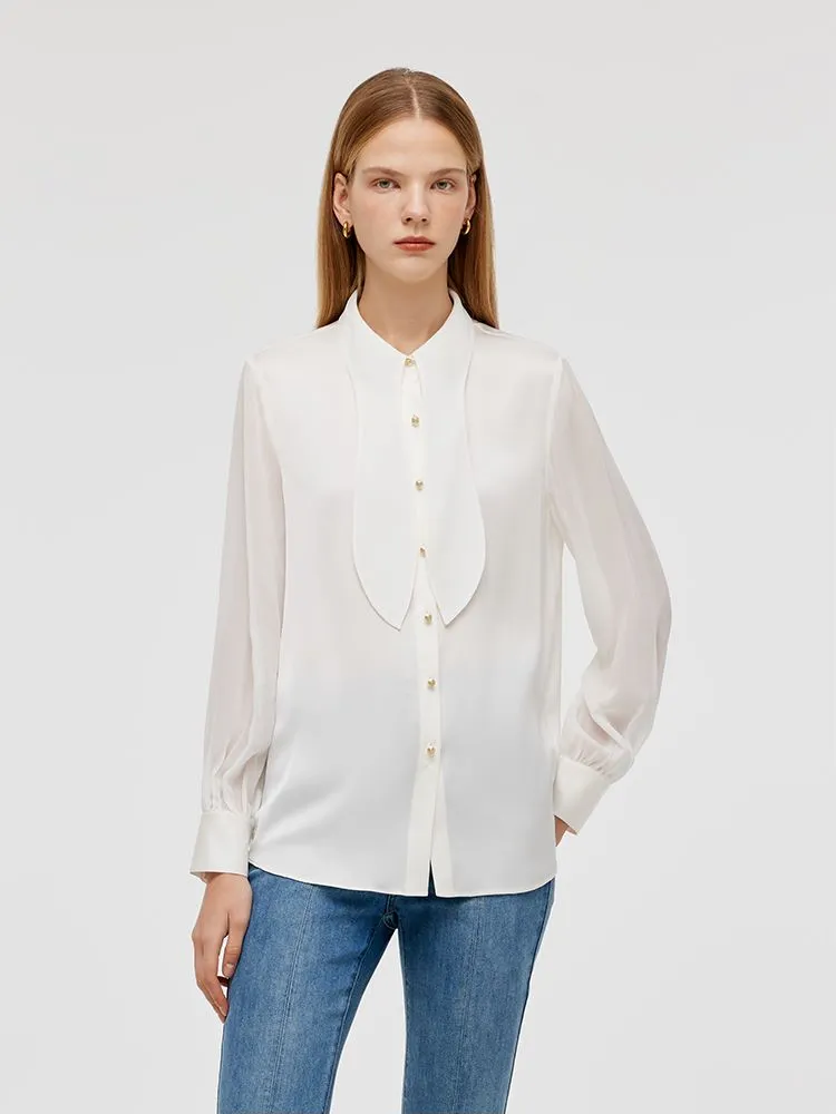 Mulberry Silk Ribbon Women Blouse