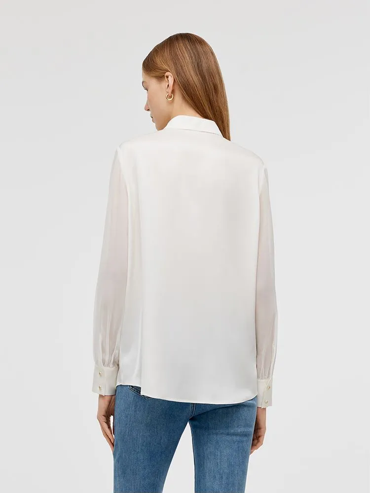 Mulberry Silk Ribbon Women Blouse