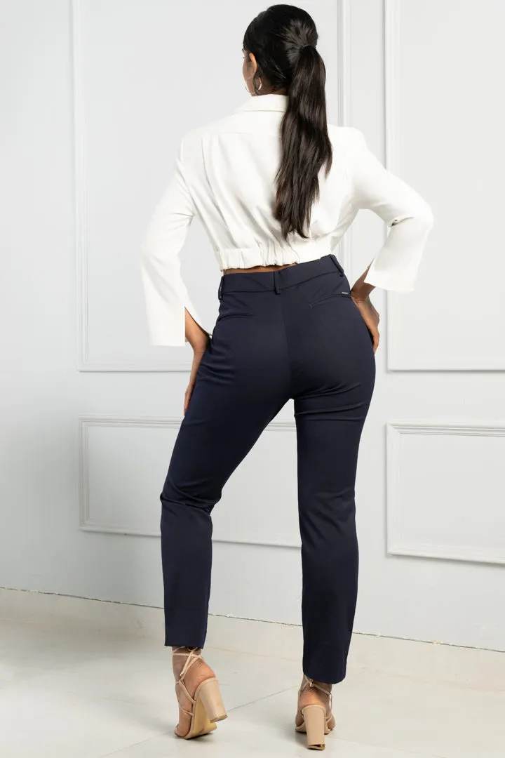 Navy All Weather Stretch Pants - Women