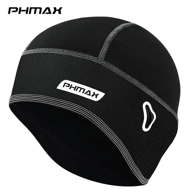 PHMAX Winter Cap Thermal Fleece Beenie Ski Cap MTB Bike Bandana Headband Camping, Cycling Helmet Hat Running Riding Motorcycle Headwear