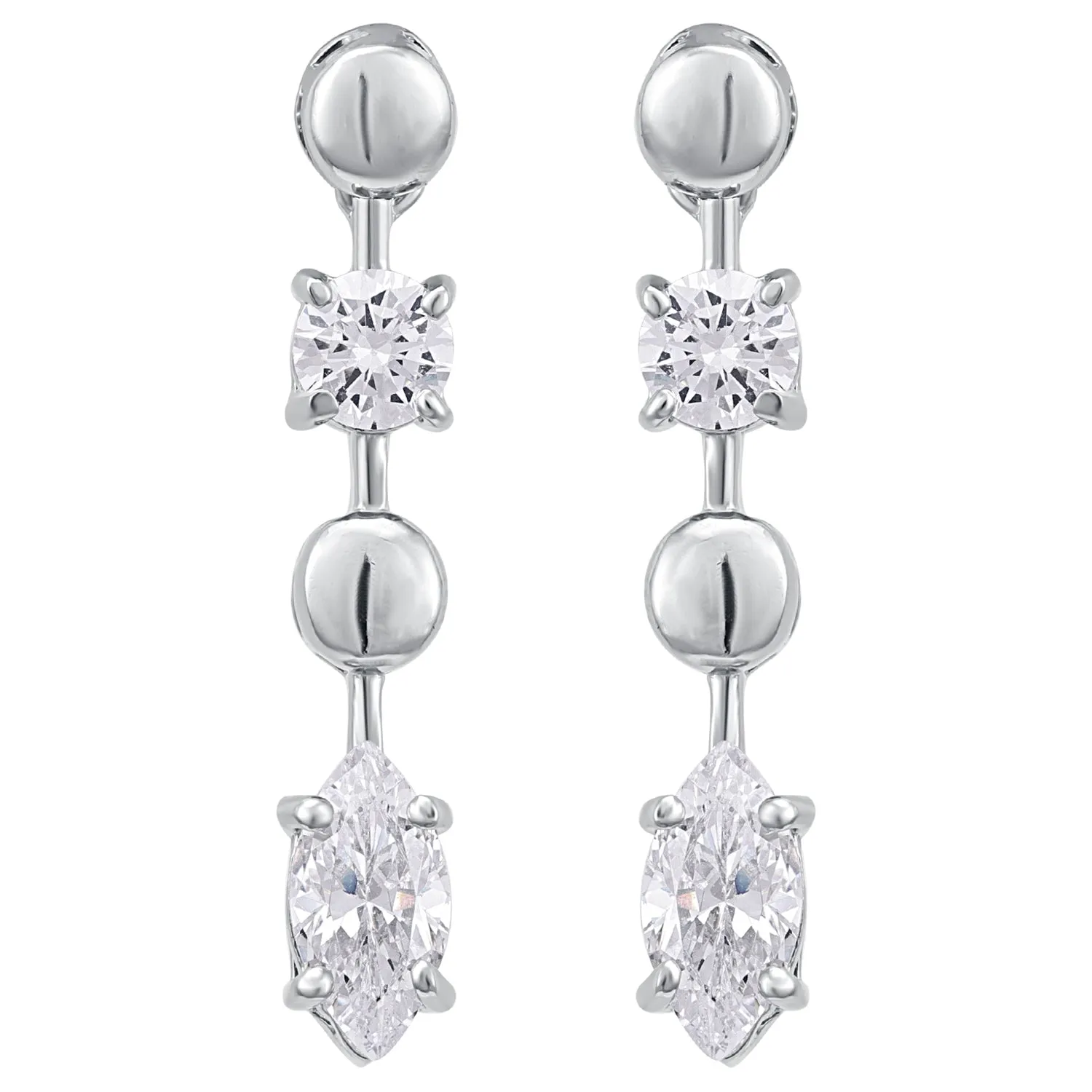 Pissara by Sukkhi Designer 925 Sterling Silver Cubic Zirconia Earrings For Women And Girls|with Authenticity Certificate, 925 Stamp & 6 Months Warranty