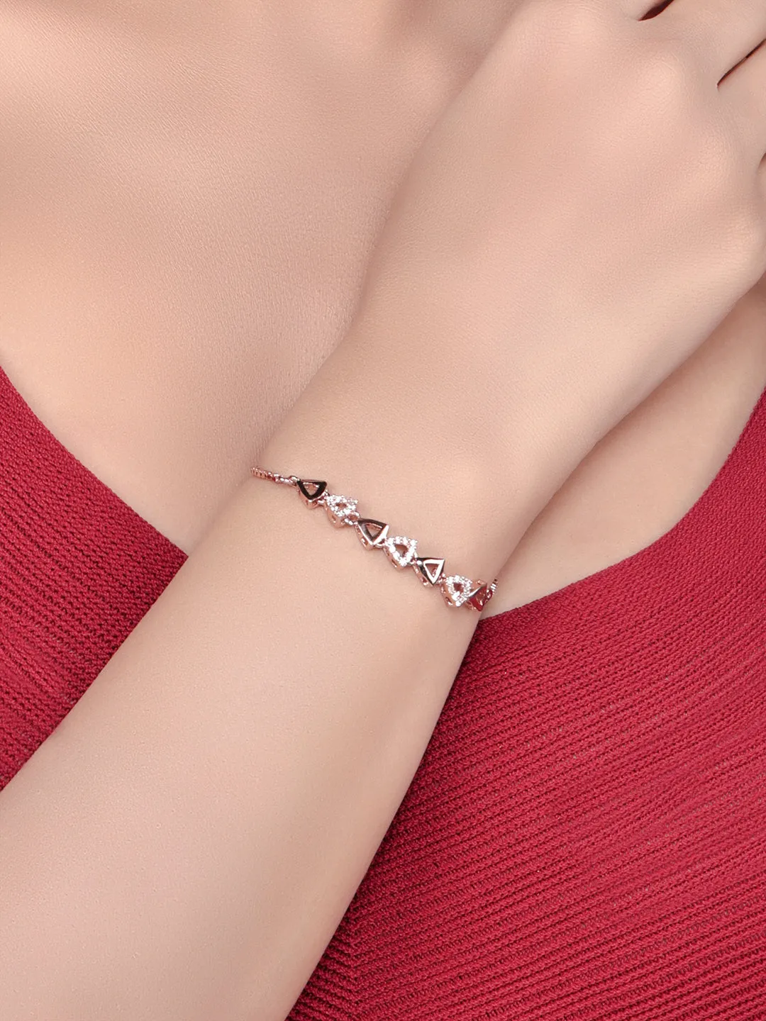 Pissara by Sukkhi Gleaming 925 Sterling Silver Cubic Zirconia Bracelets For Women And Girls|with Authenticity Certificate, 925 Stamp & 6 Months Warranty