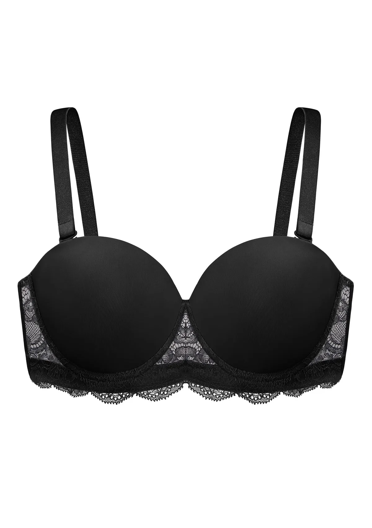 Rebecca Lace Trim Lightly Padded Strapless Bra