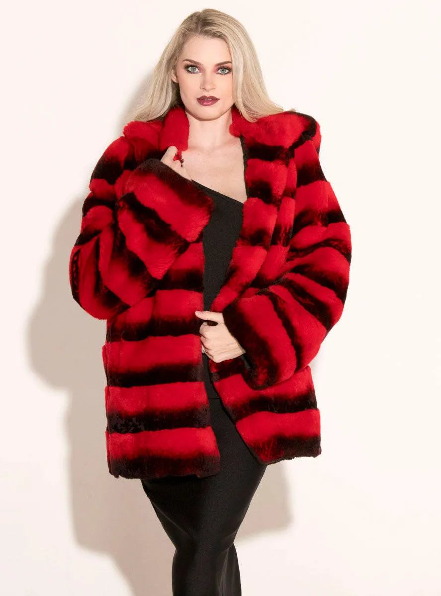 Rex Rabbit Fur Jacket with Hood