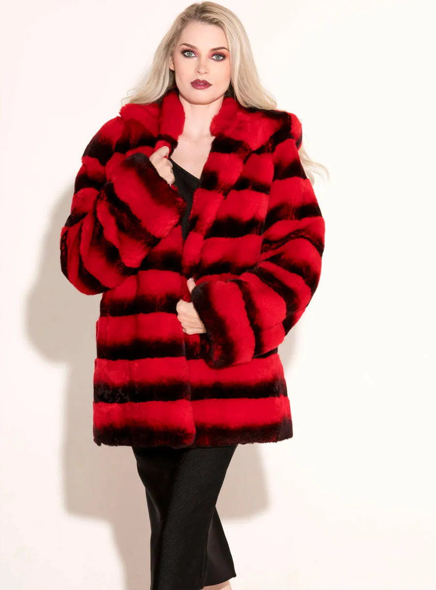 Rex Rabbit Fur Jacket with Hood