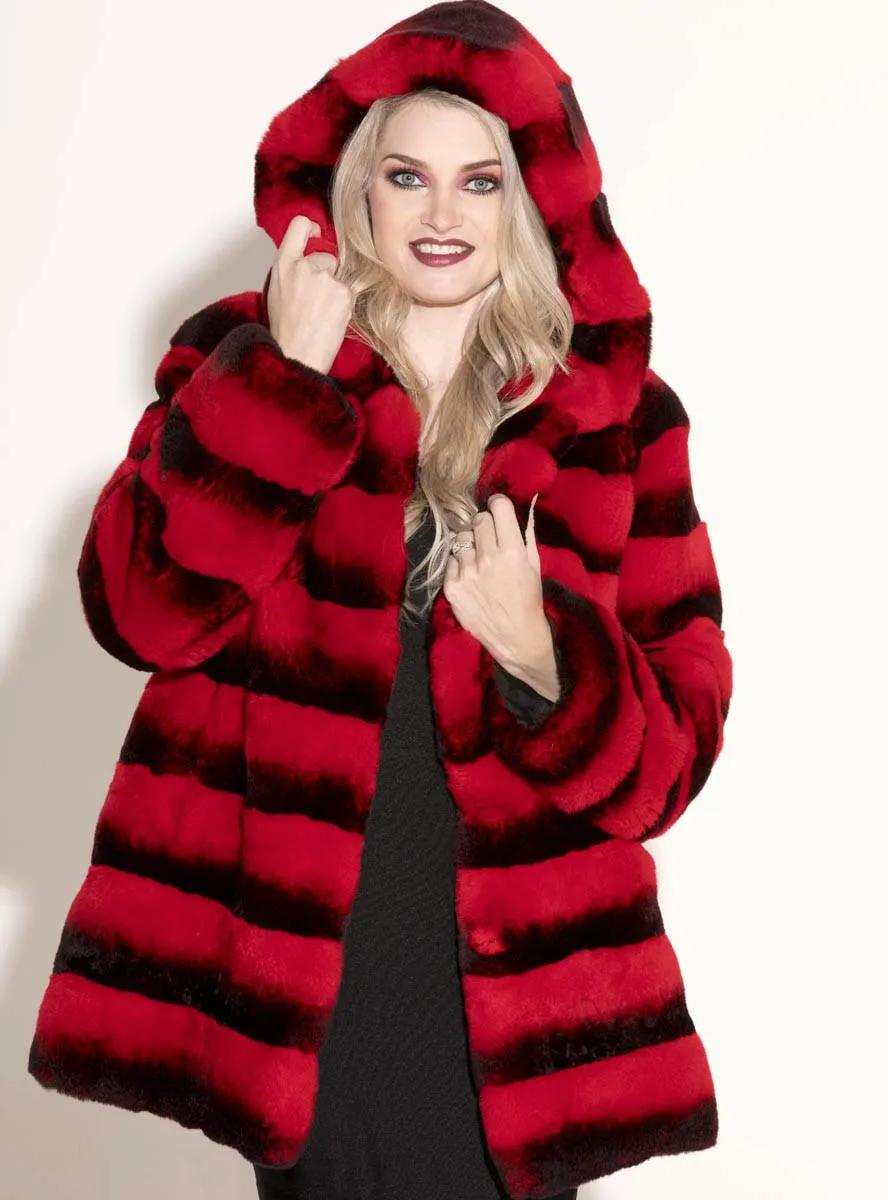 Rex Rabbit Fur Jacket with Hood