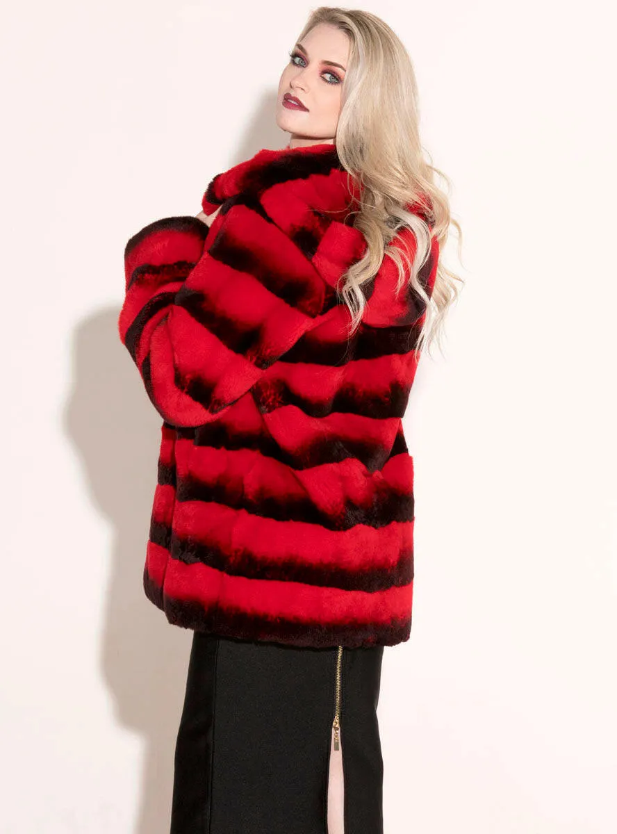 Rex Rabbit Fur Jacket with Hood