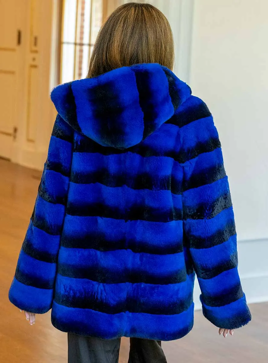 Rex Rabbit Fur Jacket with Hood